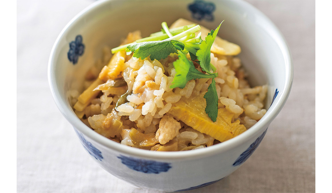 鶏挽肉のおこわ風炊き込みご飯