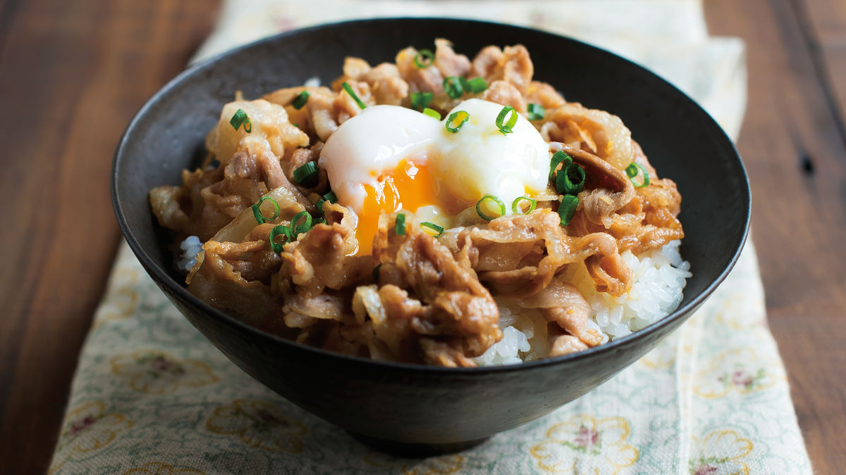 お月見豚丼