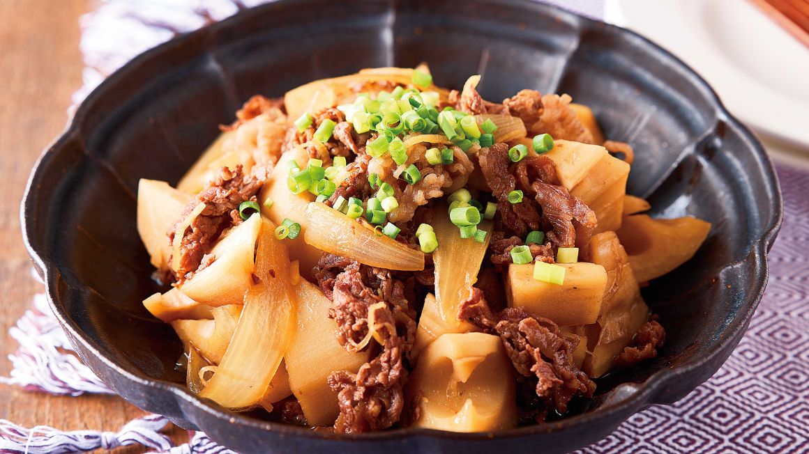 牛肉とれんこんの甘辛煮