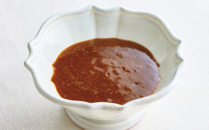 スパイシーカレーソース<br>ボウルにすべての材料を入れて混ぜる。
