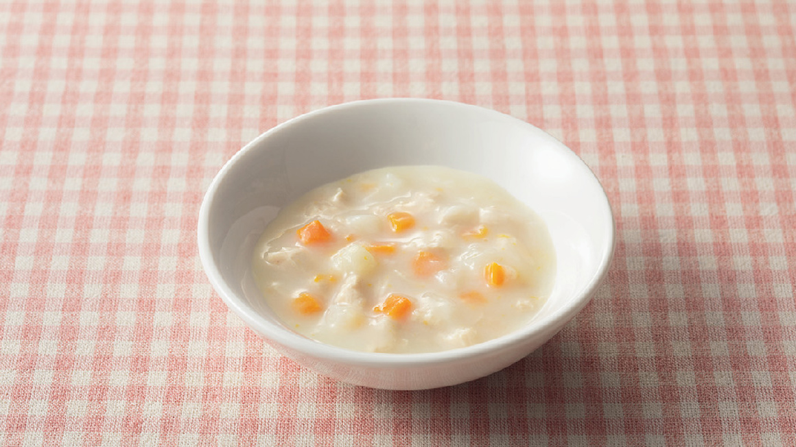 【7、8か月頃から】ささみのクリーム煮／たまごクリームスープ_離乳食レシピ