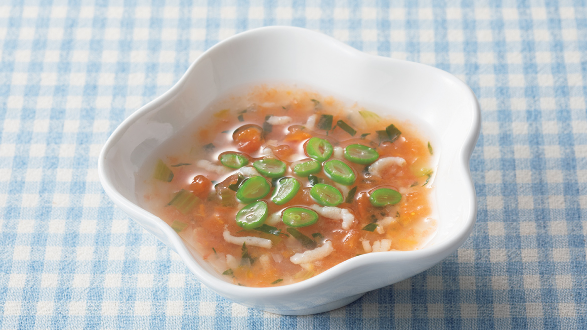 【9～11か月頃から】白身魚のトマトスープ_離乳食レシピ