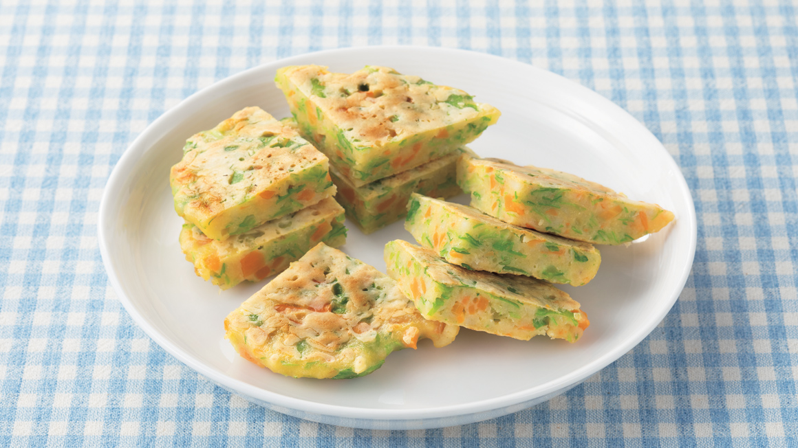 【12～18か月頃から】白身魚の入ったお好み焼き風_離乳食レシピ